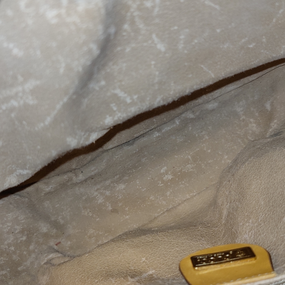 Vintage GUCCI GG Monogram Brown Tan Leather Large Canteen Round Crossbody  - Picture 14 of 16